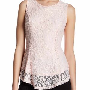 Catherine Malandrino Lace Peplum Top